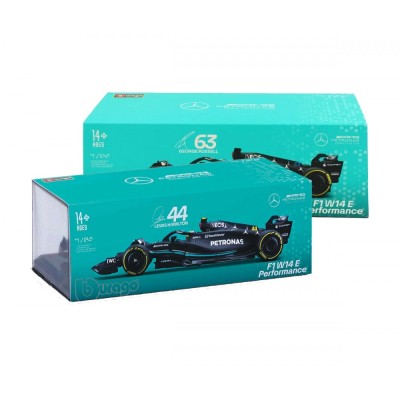 Bburago - модел на кола 1:24 - Mercedes AMG F1 W14 E Performance (с каска), асортимент