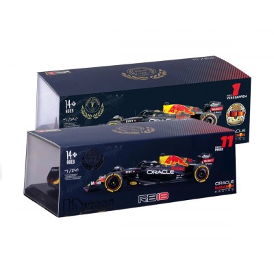 Bburago - модел на кола 1:24 - Oracle Red Bull Racing RB18 (с каска), асортимент