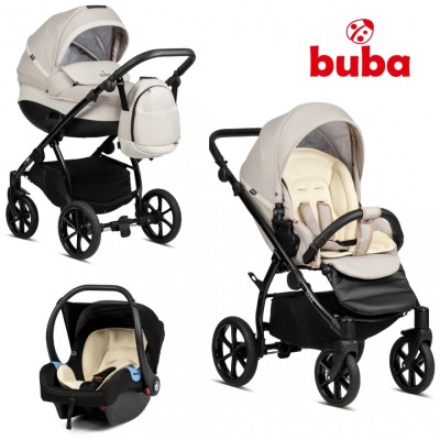 Бебешка количка Buba Zaza 3в1, 229 Cream