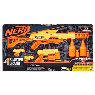 Бластер Hasbro Nerf Alpha Strike Battalion 3 в 1, с 25 патрона