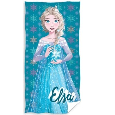 ДЕТСКА КЪРПА ЗА БАНЯ ELSA FROZEN ПАМУК 140 см