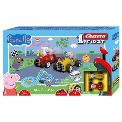 Детска Писта с 2 коли и дистанционни Carrera Peppa Pig Kids GranPrix 2.4 метра, на батерии