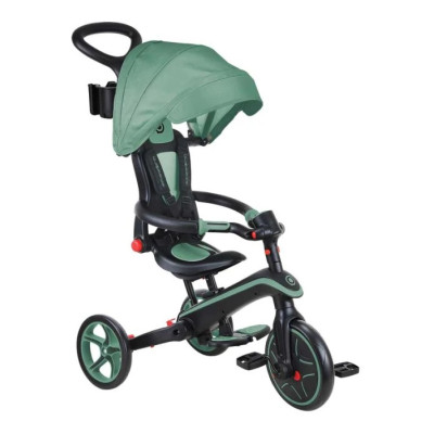 Детска триколка 4 в 1 GLOBBER EXPLORER TRIKE FOLDABLE, сгъваема, цвят маслина