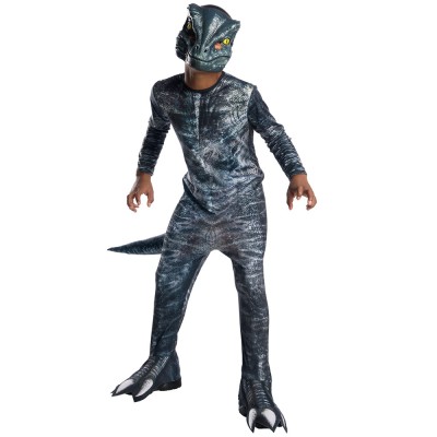 Детски карнавален костюм JURASSIC WORLD 2 Динозавър Velociraptor Blue, Размер: L