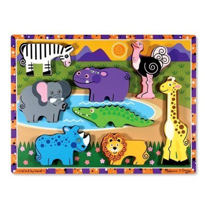 Дървен пъзел Сафари 8 части Melissa and Doug