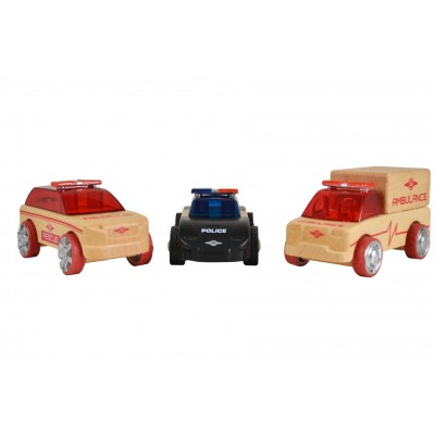 Дървени коли Mini 3-Pack rescue vehicles 53106