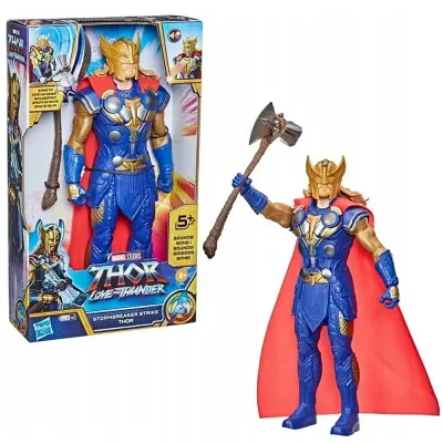 Фигура Hasbro Marvel Avengers Stormbreaker Strike Thor, със звуци, 30 см.