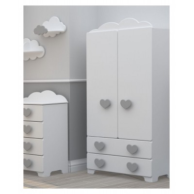 Гардероб Bambino Casa Cuori Grandi Felici baby light gray