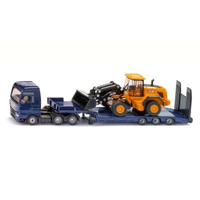 Играчка камион MAN with low loader and JCB wheel loader