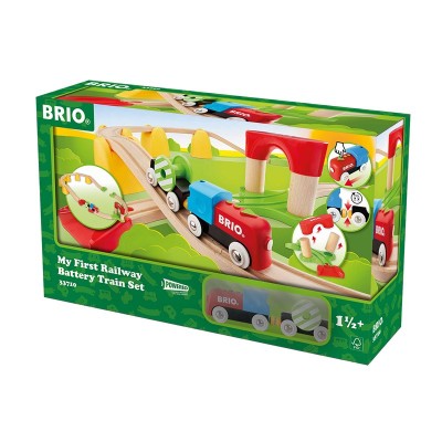 Brio - Играчка комплект влакче с релси за най-малките