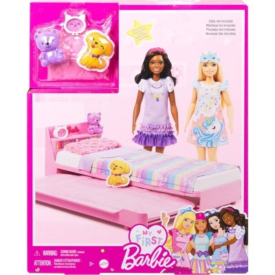 Игрален комплект Mattel Barbie My First Barbie Време е за сън, Легло с аксесоари