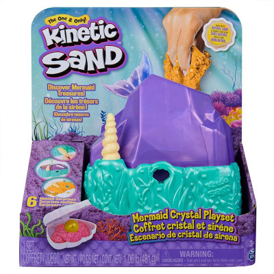 Игрален комплект Spin Master Kinetic Sand Кинетичен пясък, Mermaid Crystal