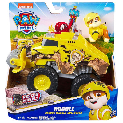 Игрален комплект Spin Master Paw Patrol Rescue Wheels фигурка и превозно средство - Rubble