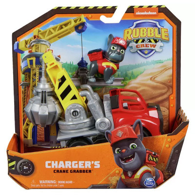 Игрален комплект Spin Master Paw Patrol Rubble &amp; Crew фигурка и превозно средство - Charger