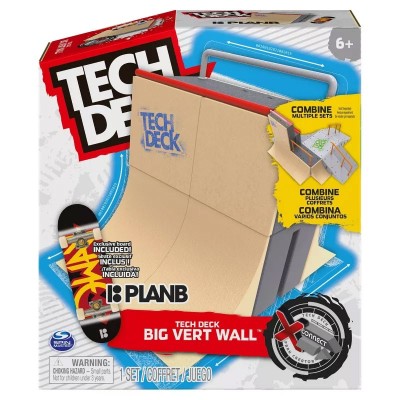 Игрален комплект Spin Master Tech Deck X-Connect рампа и фингърборд, BIG VERT WALL &amp; PLANB