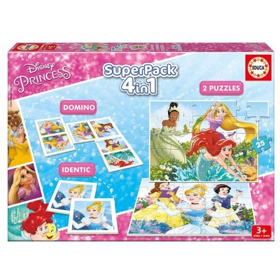 Комплект 4 в 1 EDUCA SUPERPACK DISNEY PRINCESSES 17198