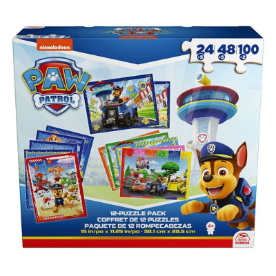 Комплект детски пъзели Spin Master Paw Patrol 12 броя, 560 ч.