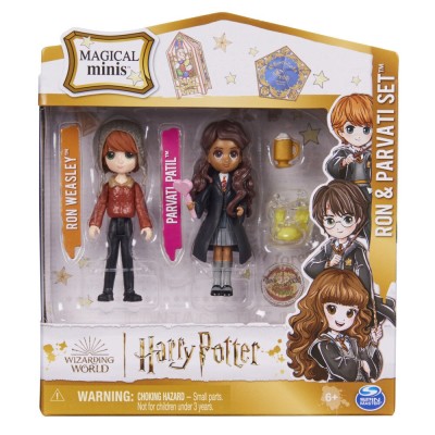 Комплект фигури Spin Master Harry Potter Wizarding World Magical Minis Ron Weasley и Parvati Patil