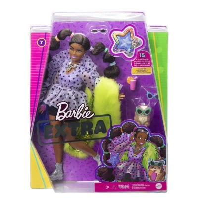 Кукла Mattel Barbie Extra с дълги опашки, ластици за коса и домашен любимец