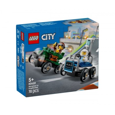 LEGO® City 60459 - Самолет срещу болнично легло: Комплект състезателни коли