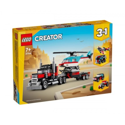 LEGO Creator 31146 - Камион с платформа и хеликоптер