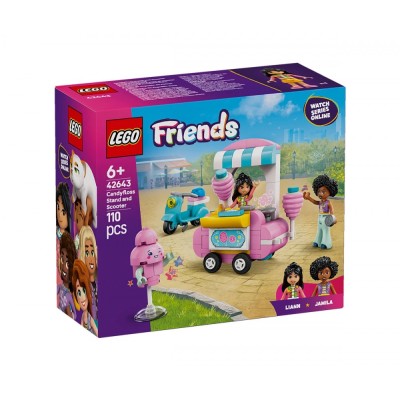 LEGO® Friends 42643 - Щанд за захарен памук и скутер