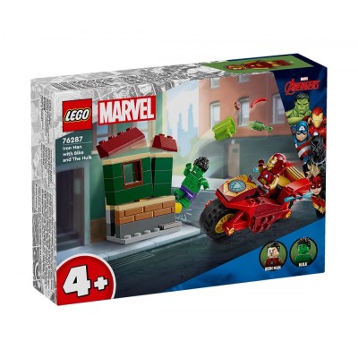 LEGO Marvel Super Heroes 76287 - Железният човек с мотоциклет и Хълк