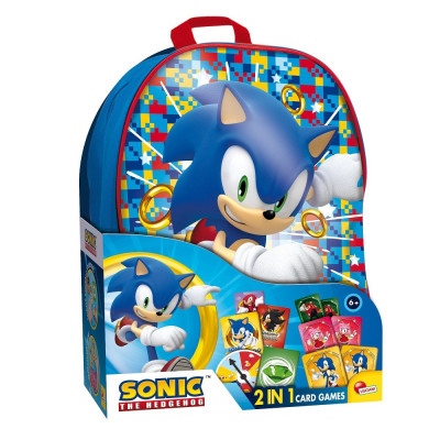 Настолна игра Lisciani Sonic 2 в 1 Игри с карти в раница