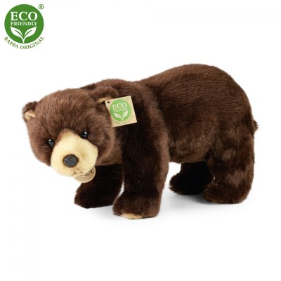 Плюшена Кафява мечка, стояща, 40 см. Серия Еко приятели