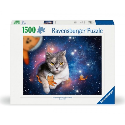 Пъзел Ravensburger 1500 ел. - Котки в космоса