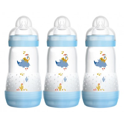 Шише Easy S. Anti-Colic Bottle 260 ml 3бр сини