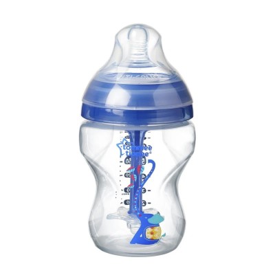 Шише за хранене Tommee Tippee Advanced Anti-colic, 260 мл, син слон