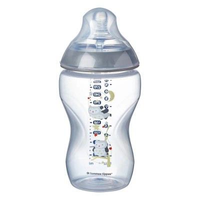 Шише за хранене Tommee Tippee Closer to Nature Easi Vent, 340мл, декорация бухал, момче