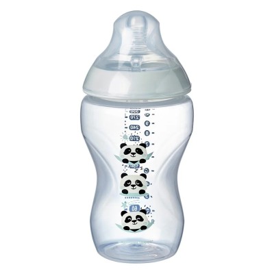 Шише за хранене Tommee Tippee Closer to Nature Easi Vent, 340мл, панда, момиче